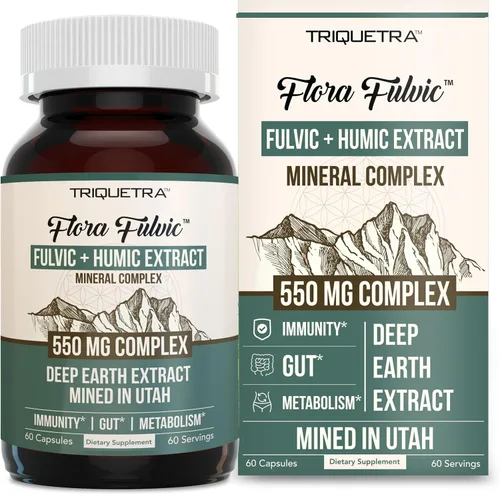 Miniatura 9 de Flora Fulvic Ácido fúlvico + complejo de ácido húmico – 550 mg Minado en Utah, extracto prehistórico de tierra profunda Inmunidad, intestino