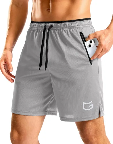 Miniatura 18 de G Gradual Pantalones cortos de correr para hombre con bolsillos con cremallera, secado rápido, gimnasio, atletismo, entrenamiento, pantalones cortos