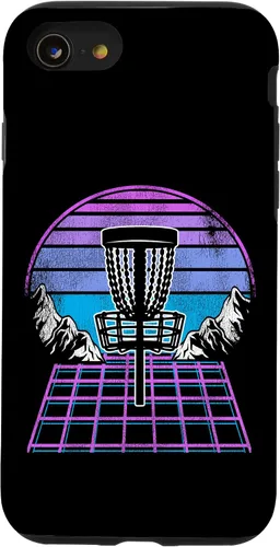 Miniatura 17 de Disco Golf Basket 90s Synthwave Sunset Retrowave Frisbee Golf Case para iPhone 15