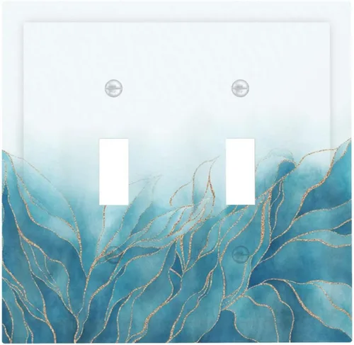 Miniatura 44 de Placa decorativa para interruptor de luz, playa, rosa, escena nocturna, 2 bandas, 1 palanca, 1 placa de pared dúplex, decoración de placa