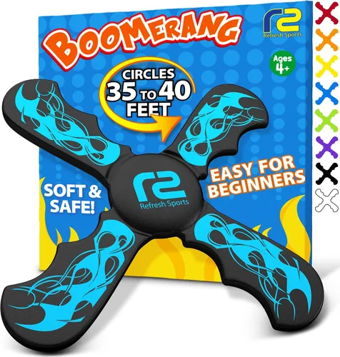 Juguetes al aire libre para niños Boomerang – Divertidos regalos para niños de 6 años y juguetes voladores suaves para niños de juego en interiores