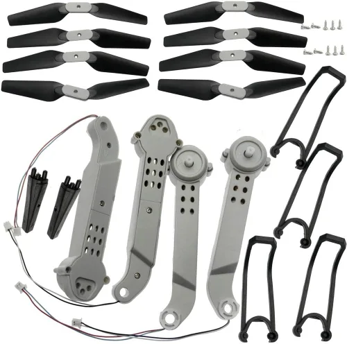 Miniatura 25 de FOLD Drone E525 LS-E525 E88 Teng1 Compatible Spare Parts Set Compatible With RC Quadcopter Including Arms Motor Propeller Landing Gear And Guards