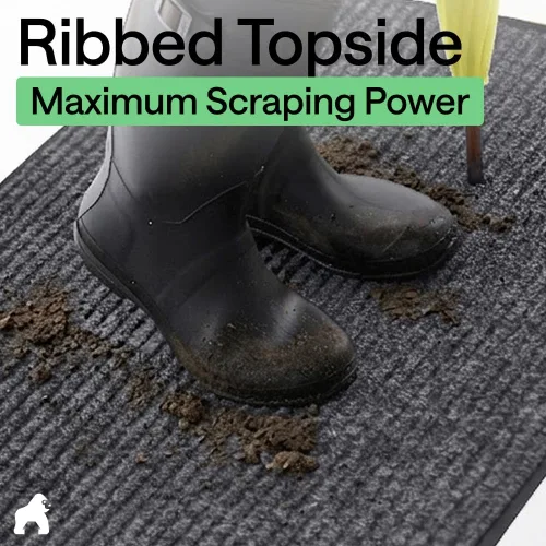 Miniatura 35 de GORILLA GRIP Tapete impermeable para puerta de protección de tráfico, 35 x 23 pulgadas, tapetes de entrada resistentes, tapetes comerciales con Negro