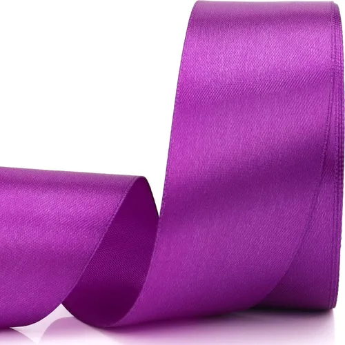 Miniatura 19 de Nsilu Cinta de satén de 25 yardas de 1-1/2 pulgadas de ancho adecuada para bodas, fiestas y cajas de regalo (rojo, 1-1/2 pulgadas)
