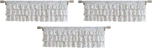 Miniatura 17 de Laura Ashley - Cenefa superior de algodón, elegante y ligero tratamiento de ventana para decoración del hogar (amarillo Cassidy, 50 x 25 pulgadas)