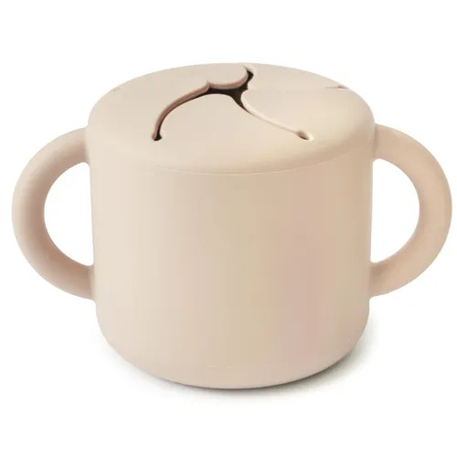mushie - Taza para merienda de silicón, contenedor de alimentos a prueba de derrames para niños pequeños y bebés (arena movediza)