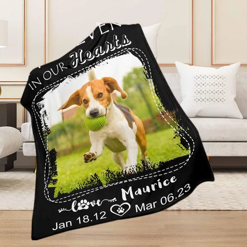Miniatura 4 de Artsadd Manta de memoria personalizada, regalo personalizado con imagen de perro, manta conmemorativa, regalo de condolencias para amantes