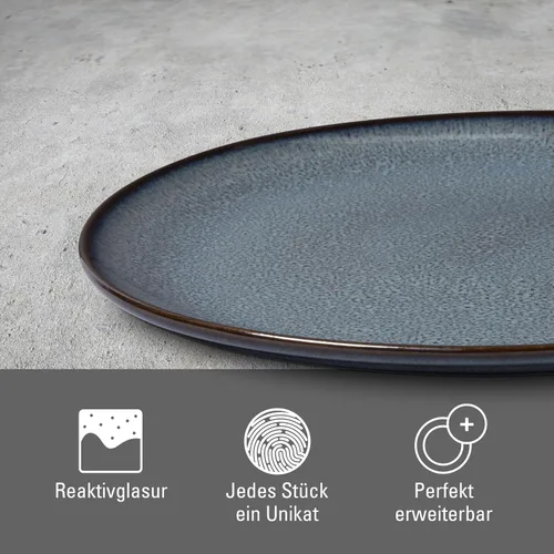 Miniatura 5 de like. by Villeroy & Boch Lave Gris - Plato para servir, 12.5 x 12.5 x 1.25 pulgadas