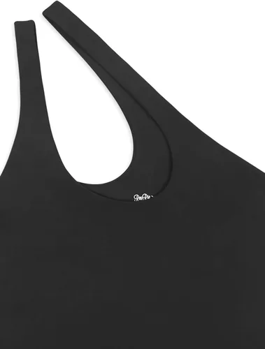 Miniatura 5 de REORIA - Body sexy para mujer, sin mangas, con corte frontal de un hombro y espalda descubierta