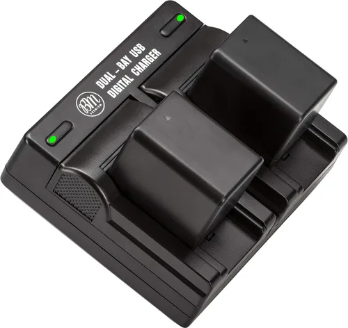 BM Premium 2 baterías BP-727 y cargador dual para Canon Vixia HFR80 HFR82 HFR800, HFR70, HFR72, HFR700, HFR32, HFR300, HFR40, HFR42, HFR400, HFR50,