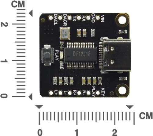 Miniatura 2 de Módulo MP3 DFPlayer Pro [memoria integrada de 128 MB], no requiere tarjeta TF, modo de disco en U tipo C, DAC de 24 bits de doble canal