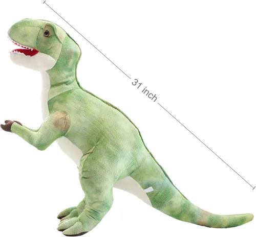Miniatura 5 de Levenkeness Peluche grande de T-Rex, dinosaurio tiranosaurio Rex gigante, juguetes de peluche, regalos para niños, Navidad, 31 pulgadas