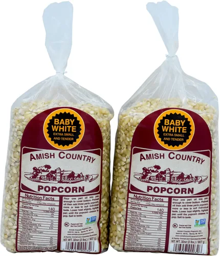 Miniatura 10 de Amish Country Popcorn 24 (Bolsas de 4 Oz) Palomitas de Maíz Baby White Tradicionales, Sin OMG y Sin Gluten