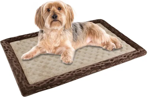 Miniatura 8 de Almohadilla grande para jaula de perros de 36 pulgadas, gris, cama de espuma viscoelástica para perrera de perros, franela suave, lavable