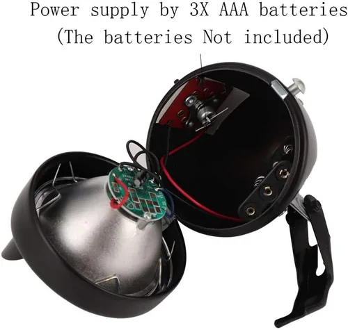 Miniatura 5 de con ala delantera cromo metal Shell clásico brillante bicicleta faro retro vintage bicicleta luz LED jinete ciclismo niebla cabeza lámpara