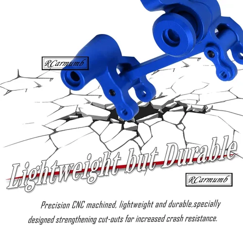Miniatura 4 de RC Upgrades Part Steering Bellcranks para 1/10 WideMaxx Maxx, servo Saver de aluminio Draglink Hops Up Set para RC Modelo #89086-4, #89076-4, Azul