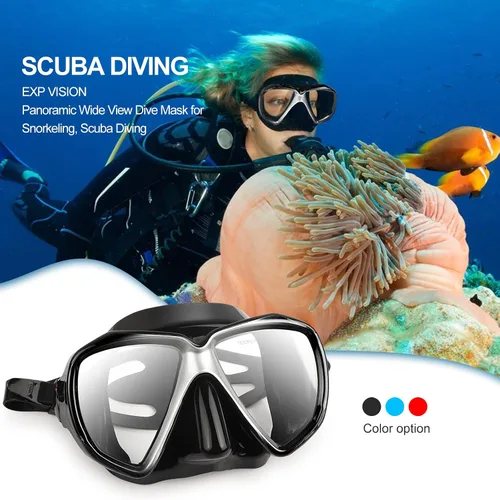 Miniatura 5 de Máscara de buceo panorámica HD para natación, gafas de buceo antivaho, máscara de buceo de vidrio templado, gafas de natación para adultos y jóvenes
