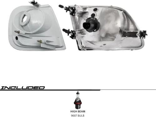 Miniatura 4 de EPIC LIGHTING Faros halógenos tipo OE compatibles con FOR.D 01-03 F-150 97-99 F-250 LIGHTNING