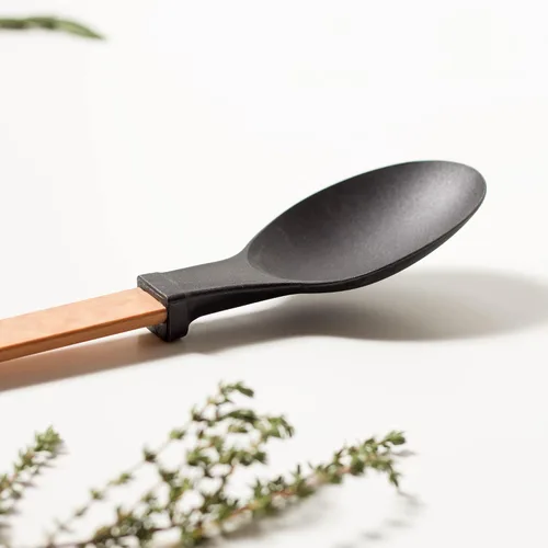 Miniatura 4 de Epicurean Gourmet Series - Cuchara mediana de nailon con mango natural con cabeza negra