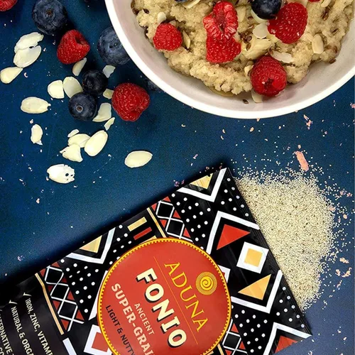 Miniatura 7 de Aduna Supergrano de Fonio orgánico Grano entero africano antiguo rico en hierro, zinc, vitaminas B y fibra Alternativa natural sin gluten