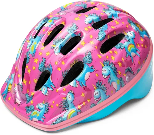 Miniatura 7 de OutdoorMaster Casco de bicicleta para niños, desde niños pequeños hasta jóvenes, casco de seguridad ajustable de unicornio para niños (edad 3-15)