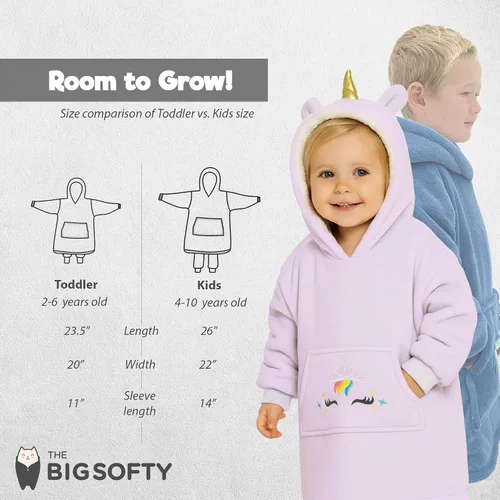 Miniatura 4 de Manta para niños de 3 a 10 años, divertida manta con capucha para niños, sudadera con capucha, sudadera cómoda de gran tamaño para niños, niñas
