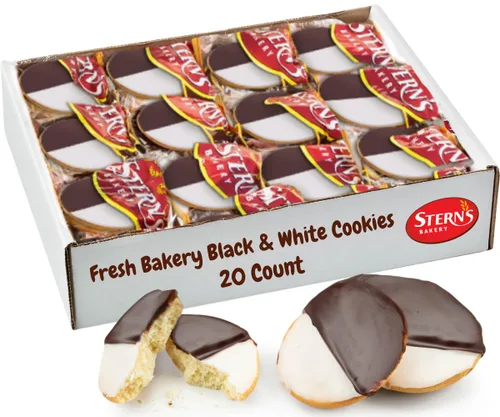 Galletas en blanco y negro | Galletas de estilo NY en blanco y negro | Pasteles de bocadillos | Naturales, frescas y deliciosas | Kosher | Snack de