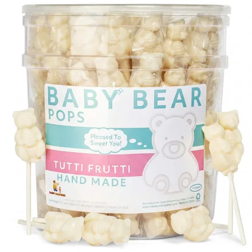 Miniatura 8 de Pink Bear Pops Lollipop Suckers: caramelos de oso bebé envueltos individualmente en un palo por Espeez - Bubble Gum Bears (24 unidades)