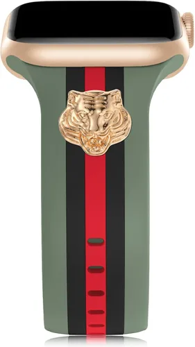 Miniatura 23 de Banda de diseñador con adornos decorativa compatible con Apple Watch de 38mm 40mm 41mm 42mm 44mm 45mm 46mm 49mm, para mujeres y hombres, pulseras