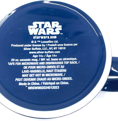 Miniatura 6 de Silver Buffalo Star Wars Mandalorian and the Child Baby Yoda Grogu Jumbo - Taza de café de cerámica de 20 onzas, imagen de 2 caras