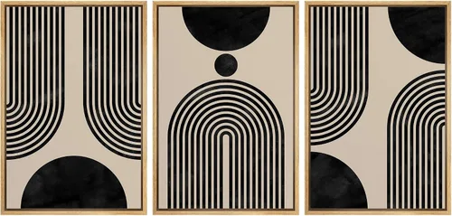 Miniatura 112 de SIGNFORD Impresión en Lienzo Enmarcado Conjunto de Arte de Pared Arte Abstracto Terroso en Tonos Marrón Profundo y Beige Arte Moderno Decorativo