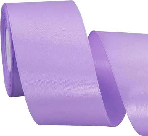 Miniatura 30 de TONIFUL - Cinta de satén de oro rosa de 2 pulgadas x 25 yardas de ancho, rollo de cinta de satén sólida para manualidades, cinta para silla