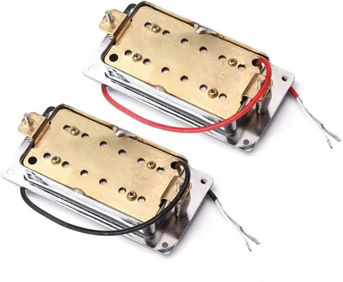 Miniatura 3 de Alnico - Juego de 5 pastillas Humbucker de doble bobina Humbucker Pastillas estilo H cuello y puente para guitarra eléctrica de bajo, repuesto