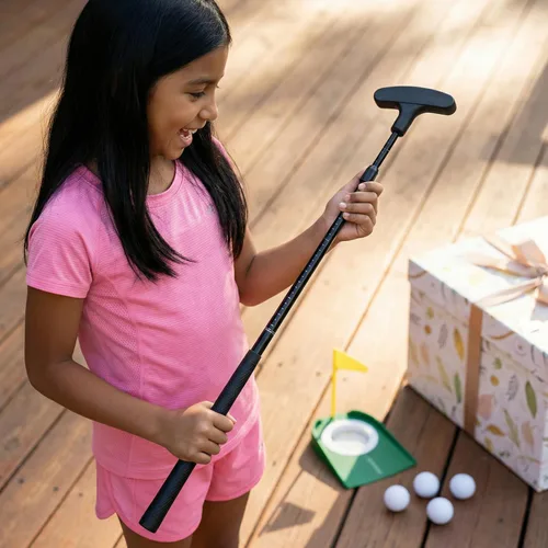 Miniatura 6 de WIGERLON Putter ajustable para niños y adultos, hombres y mujeres, mini palos de golf para niños 3-5, 5-7, 8-12, juego de mini golf con 4 pelotas