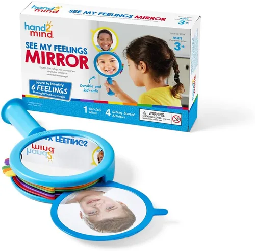 hand2mind Espejo de Mis Sentimientos, juguetes de terapia de juego, atención plena para niños, regulación emocional para niños, actividades de