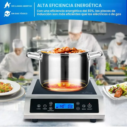 Miniatura 2 de Duxtop Quemador de inducción portátil profesional, quemador de encimera de gama comercial, quemador de inducción de 1800 vatios con sensor táctil