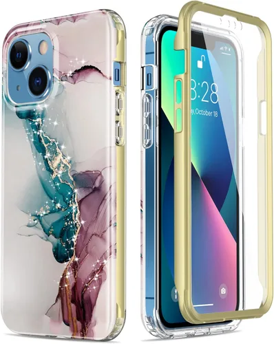 Miniatura 20 de Esdot Funda protectora para iPhone 13 Mini con protector de pantalla integrado, protección de grado militar con diseños de moda para mujeres