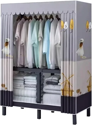 Miniatura 17 de Armarios grandes Armario portátil Armario con áreas para colgar Armario de metal de acero Armario de ropa Armario para colgar Dormitorio Armario