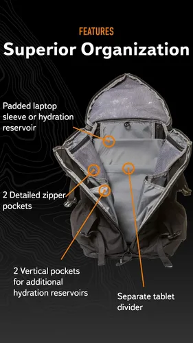 Miniatura 4 de Mystery Ranch Mochila de 2 días - Mochila táctica Molle Senderismo, 27L, Negro