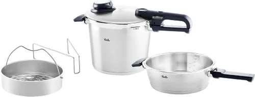 Miniatura 8 de Fissler Vitavit - Juego de olla a presión y sartén a presión, 2.6 cuartos de galón y 4.8 cuartos de galón