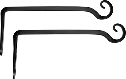 Miniatura 9 de Mkono Soporte para plantas colgantes de 6 pulgadas, gancho de pared de metal decorativo para comederos de aves, macetas, linternas, campanillas