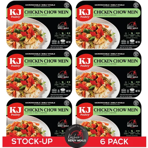 Miniatura 12 de KJ Poultry Kosher Ready Meals - Pollo Chow Mein, comidas de carne MRE listas para comer, sin gluten, halal, (1 unidad) preparado para entrada