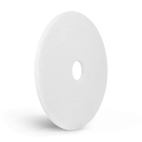Virginia Abrasives Almohadillas de mantenimiento de suelos blancas de 12 pulgadas, almohadillas no tejidas para limpieza orbital, almohadillas de