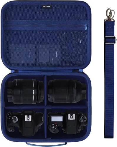 Miniatura 15 de Estuche para cámara compatible con Canon EOS Rebel T7/R50/R6 Mark II/R100/R50 V/T6/R8/R10/R5 Mark II/RP/R7/5D Mark IV/SL3/R5/T100 DSLR, lente