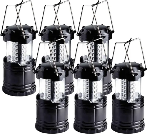 KPKJOO Farol plegable para campamento, faroles LED superbrillantes que funcionan con pilas, para cortes de energía, emergencias en interiores,