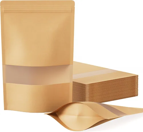 Miniatura 27 de FireKylin 100 bolsas resellables, bolsas de papel con ventana mate para pequeñas empresas, cremallera y bolsas sellables con calor para embalaje
