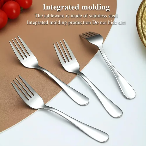 Miniatura 4 de Evanda Juego de Tenedores de Postre de 12 Piezas, Tenedor de Pastelería de Acero Inoxidable de 5.62", Tenedor de Aperitivos para Frutas, Pasteles