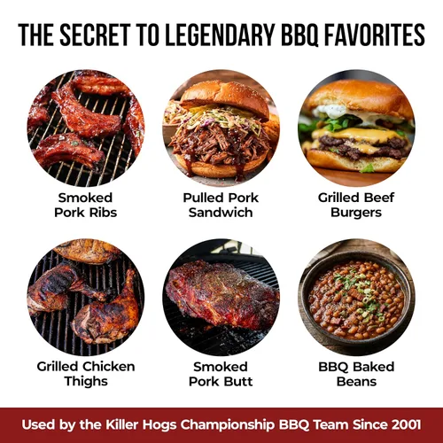 Miniatura 6 de Killer Hogs The BBQ Rub Championship Grill Condimento para carne de res, bistec, hamburguesas, cerdo y pollo 5 libras