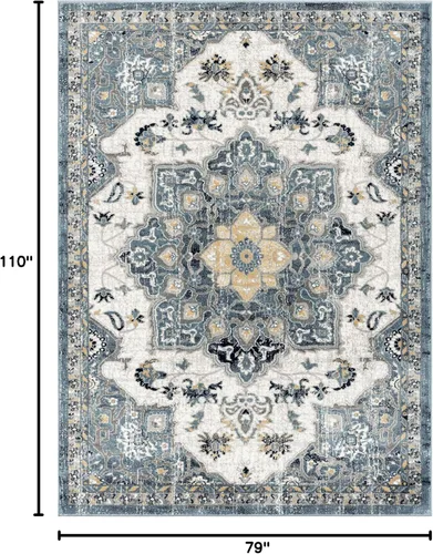Miniatura 2 de LUXE WEAVERS Alfombra marroquí bohemia, 6 x 9, azul