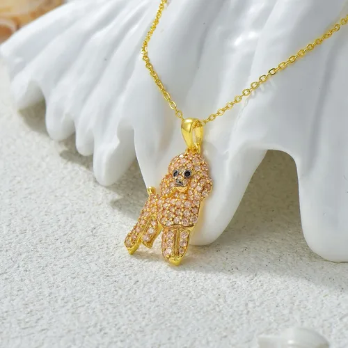 Miniatura 123 de Collares con colgante de perro de plata de ley S925 – 24 razas corgi/husky/labrador/pastor para mujer